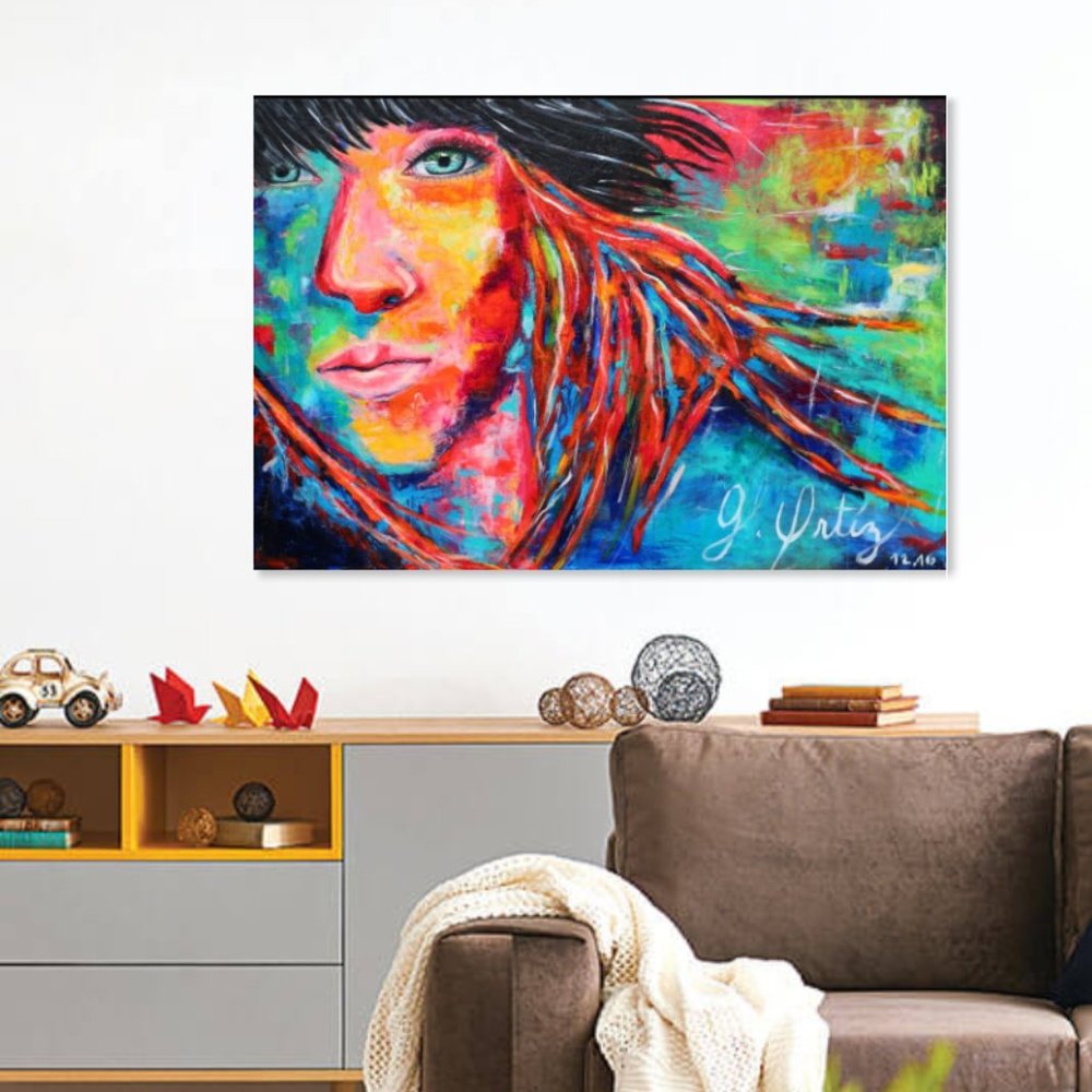 Canvas Limited Edition Print Abstract Portrait Art